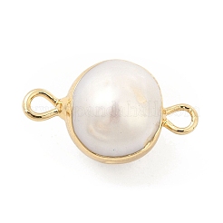 Natural Pearl Connector Charms&nbsp;PEAR-P004-60KCG