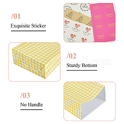 20Pcs 5 Colors Rectangle with Tartan Pattern Paper Bags&nbsp;CARB-TA0001-16