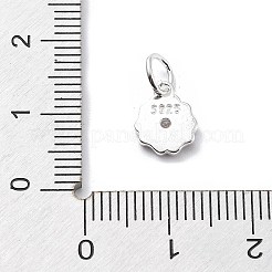 925 Sterling Silver Cubic Zirconia Pendants&nbsp;STER-Q001-02S-02