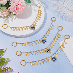 Alloy & Resin & Rhinestone Evil Eye Charm Shoe Decoration Chain&nbsp;FIND-AB00024-02