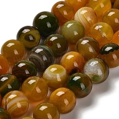 Dyed Natural Agate Beads Strands&nbsp;G-G175-A11-01