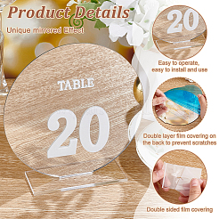 Acrylic Mirror Table Number Sign&nbsp;AJEW-WH0258-861A