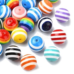 Opaque Striped Resin Beads&nbsp;RESI-CJC0021-16