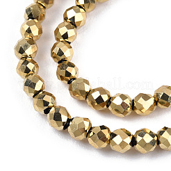 Electroplate Glass Beads Strands&nbsp;EGLA-T027-01G