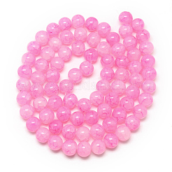 Baking Paint Crackle Glass Bead Strands&nbsp;DGLA-Q023-6mm-YS68