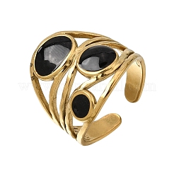 304 Stainless Steel Enamel Cuff Open Rings&nbsp;SA-CBA369F-05G