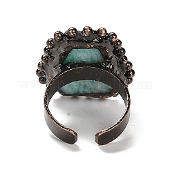 Natural Mixed Gemstone Open Cuff Ring&nbsp;RJEW-M166-03R