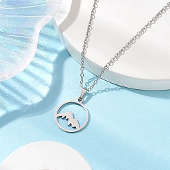 Non-Tarnish 201 Stainless Steel Pendnat Necklaces&nbsp;NJEW-JN04764-02
