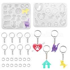2Pcs 2 Styles DIY Earrings Pendant Silhouette Silicone Molds&nbsp;DIY-TA0015-69