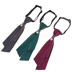 3Pcs 3 Colors Adjustable Polyester Necktie&nbsp;AJEW-CY0001-43