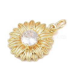Brass Micro Pave Cubic Zirconia Pendants&nbsp;KK-H525-05E-G