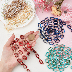 5 Strands 5 Colors Handmade Acrylic & Aluminium Cable Chains&nbsp;AJEW-PH0001-85