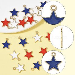 20Pcs 3 Colors Alloy Enamel Pendants&nbsp;ENAM-FS0003-53