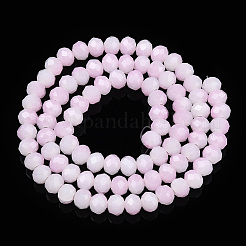 Two-Tone Imitation Jade Glass Beads Strands&nbsp;GLAA-T033-01B-07