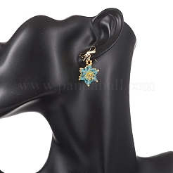 Brass Dangle Stud Earrings&nbsp;EJEW-MZ00678-03