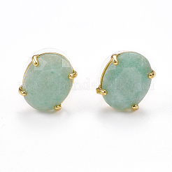Natural & Synthetic Gemstone Stud Earrings&nbsp;EJEW-L196-04