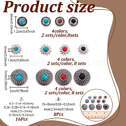 Alloy Coin Screwback Rivets&nbsp;DIY-NB0013-18