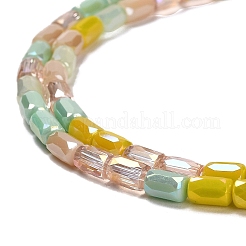 Electroplate Glass Beads Strands&nbsp;EGLA-D030-08H