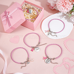 24Pcs 4 Styles PU Leather Braided Cord Bracelets for Women&nbsp;BJEW-PH01882