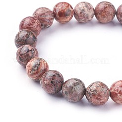 Natural Leopard Skin Jasper Beads Stretch Bracelets&nbsp;BJEW-F380-01-B12