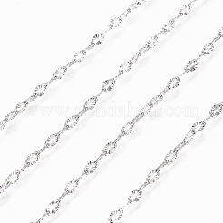 Non-Tarnish 304 Stainless Steel Textured Cable Chains&nbsp;CHS-D004-02P