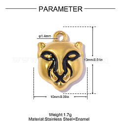 304 Stainless Steel with Black Enamel Charms&nbsp;SA-OY001-91G