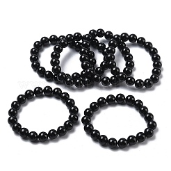 Natural Tourmaline Round Beads Stretch Bracelets for Women&nbsp;BJEW-Z158-03E-02