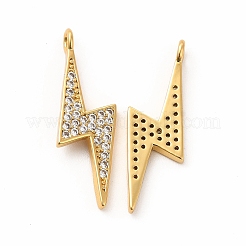 Rack Plating Brass Micro Pave Cubic Zirconia Pendants&nbsp;KK-K165-18G
