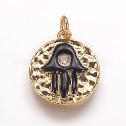 Hammered Brass Pendants&nbsp;KK-K207-03