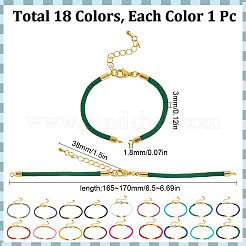 18Pcs 18 Colors Nylon Cords Bracelet Makings Fit for Connector Charms&nbsp;MAK-SC0001-25