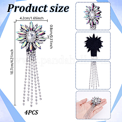 Glass Clothing Patches&nbsp;PATC-WH0028-026C