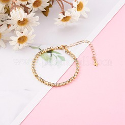 Brass Rhinestone Strass Chain Bracelets&nbsp;BJEW-JB06002