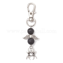 12Pcs Halloween Tibetan Style Alloy & Natural Lava Rock Pendant Decorations&nbsp;HJEW-JM03713