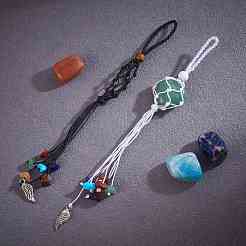 12Pcs Wing Braided Nylon Cord Macrame Pouch Pendant Decorations&nbsp;AJEW-SW00009-04