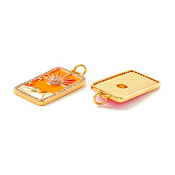 Rack Plating Brass Micro Pave Clear Cubic Zirconia Pendants&nbsp;KK-D073-24G-03