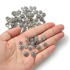100Pcs 20 Styles Tibetan Style Alloy Bead Caps&nbsp;FIND-YW0004-06