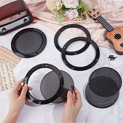 Round Iron with Plastic Mesh Speaker Grills Covers&nbsp;DIY-WH20048-026A