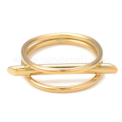 Ion Plating(IP) 304 Stainless Steel Column Bar Finger Ring for Women&nbsp;RJEW-I096-08G