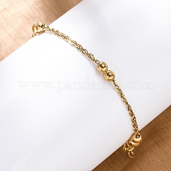 304 Stainless Steel Cable Chain Bracelets for Women&nbsp;BJEW-C094-07G
