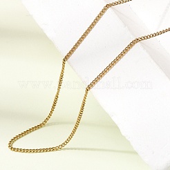 1.5MM Unisex 304 Stainless Steel Curb Chain Necklaces&nbsp;NJEW-P356-15G