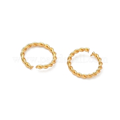 Brass Twisted Open Jump Rings&nbsp;KK-H532-43E-G