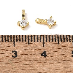 Brass Pave Clear Cubic Zirconia Charms&nbsp;CU-CBA9FFD-11G-04