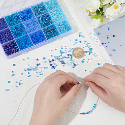 195G 15 Style Glass Seed Beads&nbsp;SEED-WR0001-11