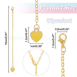 Heart Alloy Enamel Cup Pendant Decorations&nbsp;HJEW-AB00486