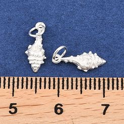 925 Sterling Silver Shell Shape Charms&nbsp;STER-I023-01S-02