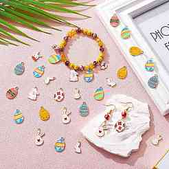 60Pcs 12 Style Alloy Enamel Pendants&nbsp;ENAM-SZ0003-14