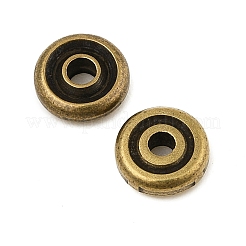 Rack Plating Flat Round Brass Beads&nbsp;KK-M302-01AG