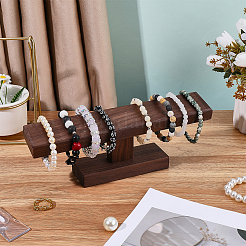 T Bar Wooden Watch Organizer Display Stands&nbsp;ODIS-WH0099-209B