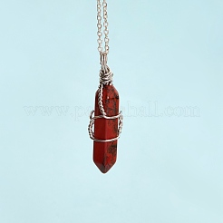 5Pcs 5 Style Natural Gemstone Pendants&nbsp;G-SZ0001-13