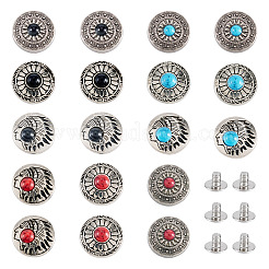 36Pcs 9 Styles Alloy Decorative Rivets&nbsp;BUTT-SW0001-02